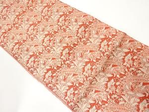 リサイクル　草花模様織出し名古屋帯